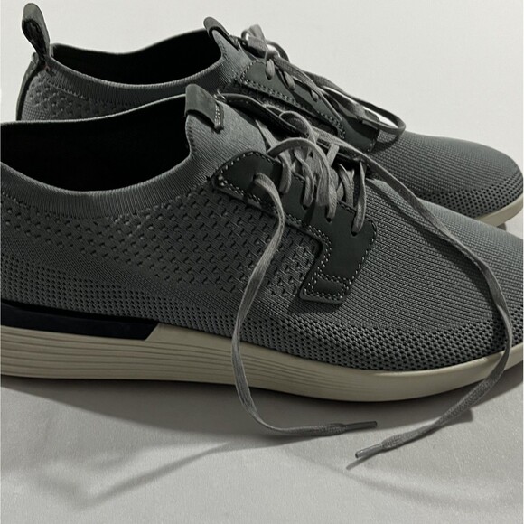 Wolf & Shepherd Swiftknit Mens Gray Walking Knit Derby Oxford Casual Shoes Sz 10